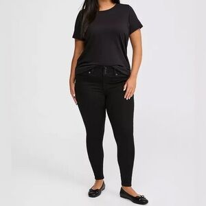{torrid} "Jegging Super Soft High Rise Jeans" Black Skinny Cigarette Leg Denim